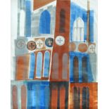 § Julia Ball (British, b. 1930) Architectural study signed lower left "Julia Ball '66" lithograph 57