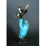A good Murano glass flamenco dancer by G. Toffolo, etched signature to base 41cm (16in)