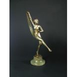 Josef Lorenzl, (Austrian, 1892-1950), an Art Deco patinated gilt bronze figure of a dancer, signed