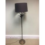 A Jim Lawrence 'Regency' standard lamp, the fluted column with palm leaf terminal finished in
