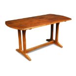 Theo Dalrymple, a Cotswold School oak refectory dining table after Peter Waals, the rounded