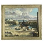 § Claude Muncaster, RWS (British, 1903-1974) Low Tide at Mousehole, Cornwall signed lower left "