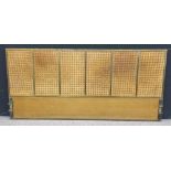 A 20th century caned brass headboard 92 x 198.50cm (36 x 77in)