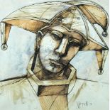 § Peter Nuttall (British, b. 1943) Jester signed lower right "Nuttall '78" pen, ink and wash 37 x