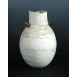 § John Kershaw (British, 20th century), a ballclay stoneware vase, of bulbous form with 'bolts'