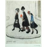 § Laurence Stephen Lowry, RA (British, 1887-1976) The Family signed lower right in pen "L S Lowry"