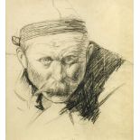 Pierre Georges Jeanniot (French, 1848-1934) Self-portrait of the artist charcoal on buff paper 32