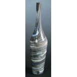 Cenedese for Murano, a grey marbled glass bottle vase, etched signature to underside 40cm (16in)