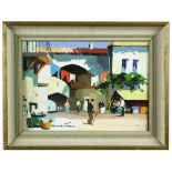 § Cecil Rochfort D'Oyly John (British, 1906-1993) Under the bridge, Villefranche, near Nice signed