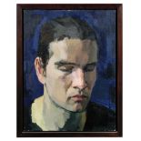 § Claudia Carr (British, b.1965) Portrait of a man signed on the reverse "Claudia Carr" oil on