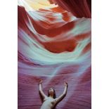 Amanda Charchian, (American, 20th/21st century), Antelope Canyon, 2014, two framed colour prints