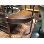 A pair of George III mahogany D-end tables 72 x 110 x 114cm (2)
