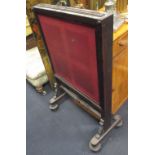 A William IV mahogany fire screen, 113 x 67cm