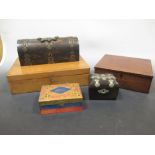 A Victorian glove box with other boxes