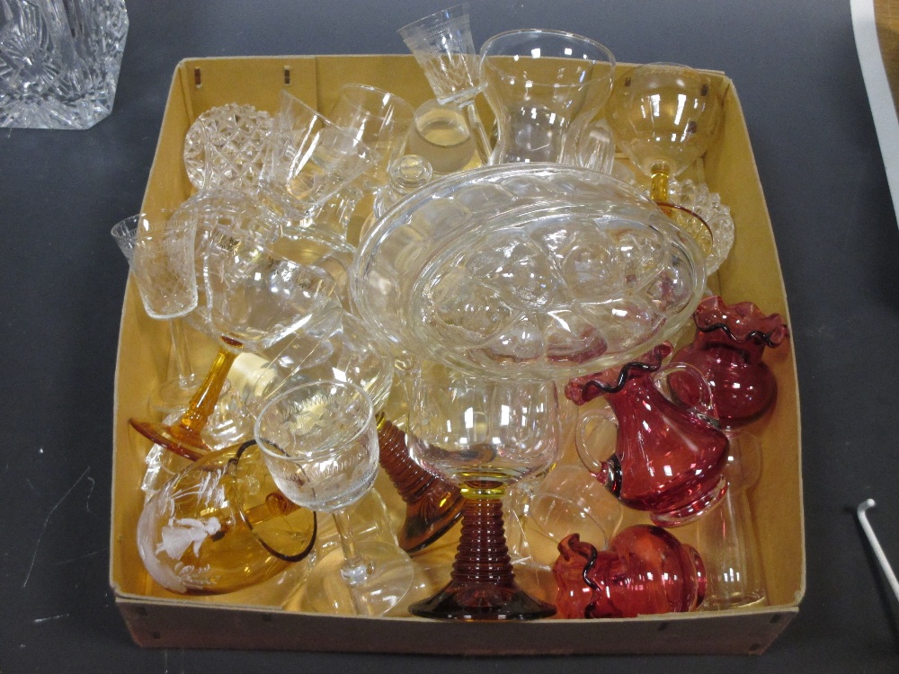 Three Bohemia Crystal decanters, two other boxed sets of glass, stoppers and miscellaneous glass - Image 2 of 4