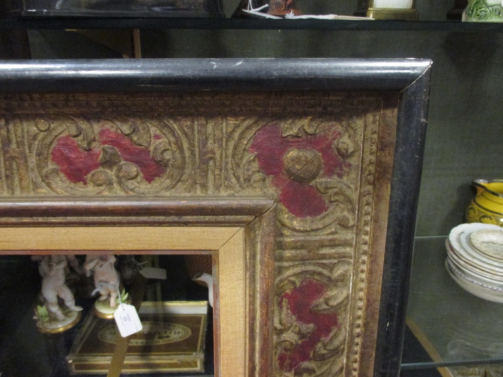 A parcel gilt and painted gesso moulded picture frame - Image 2 of 2