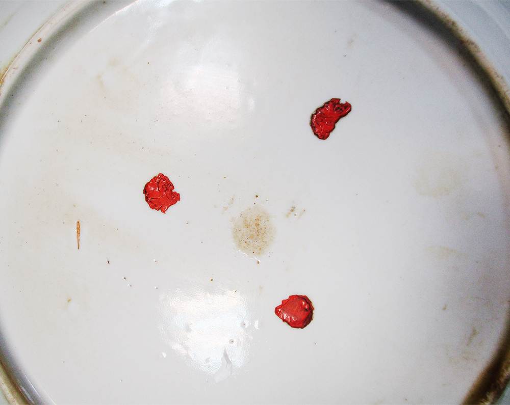 A pair of 18th century Chinese blue and white plates and another smaller (3) One has a chip and - Image 8 of 8