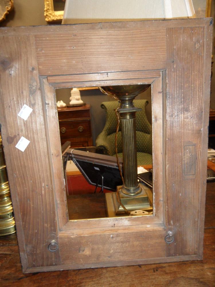 A 19th Century German ebonised ripple moulded rectangular frame having a gilt slip, the verso - Image 2 of 2