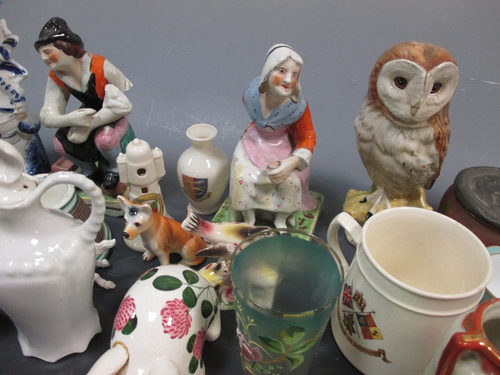 A collection of ceramics and glass figures and animals, souvenir and commemorative wares, - Image 5 of 7