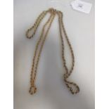 Two 9ct rope twist necklaces and a 9ct carot bracelet (23g)