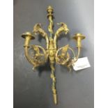 A Ormolu wall sconce 58cm high