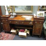 A Victorian mahogany pedestal sideboard 105 x 198 x 62c