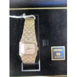 Seiko boxed 'Pallas Ormo' wristwatch, the reverse marked '835', flexible bracelet strap