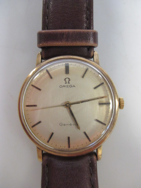 A 9ct gold Omega gents wristwatch