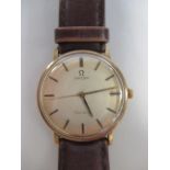 A 9ct gold Omega gents wristwatch