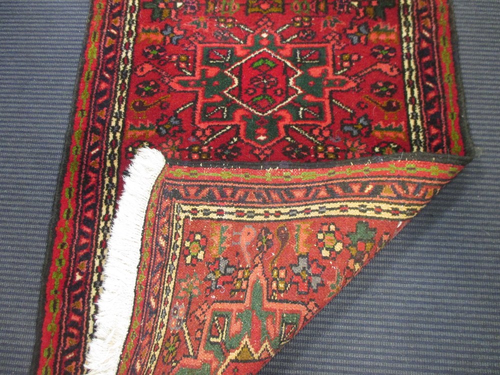 Two modern Persian red ground runners, 290 x 69cm and 204 x 68cm(2) - Image 4 of 4