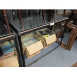 Four glass display cabinets with single glass shelf 90 x 120 x 60cm (4)