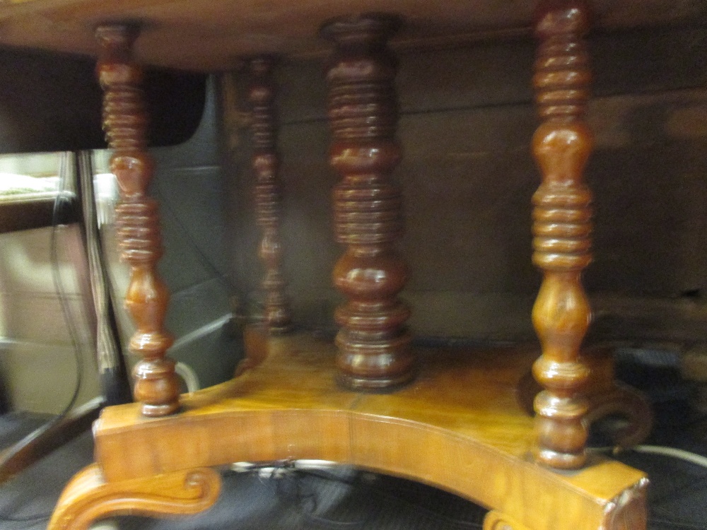 A William IV mahogany sofa table, 130cm wide when open - Image 3 of 5