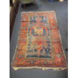 A Turkish rug, 200 x 128cm