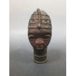 An Ife bronze Ooni staff head