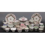 A varied collection of tea and coffee wares by Enoch Wood, Hicks and Meigh, Davenport, Worcester,