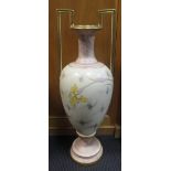 A two handled vase in the Doulton/Crown Devon taste signed 'Kent'