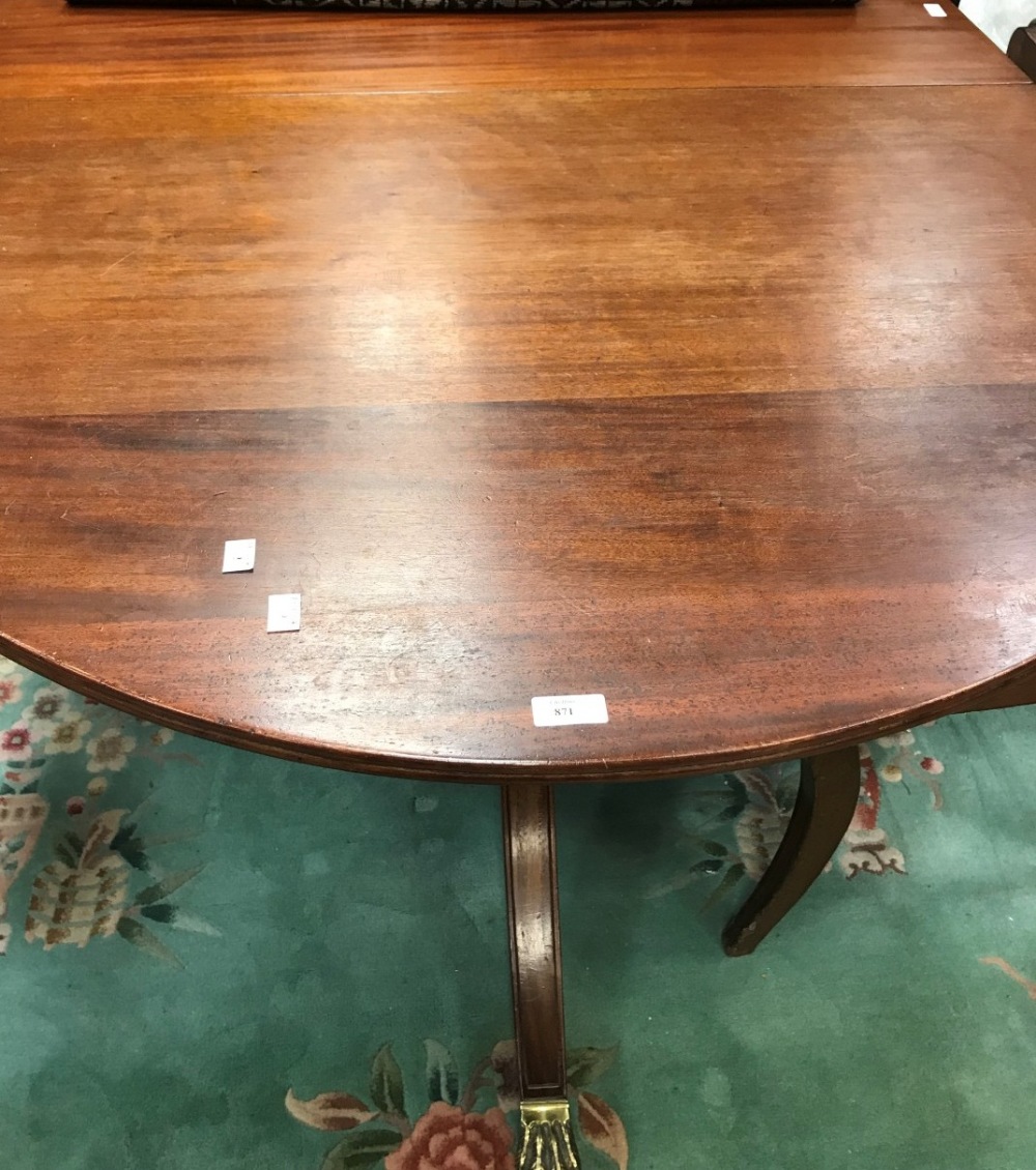 A mahogany twin pedestal dining table with one leaf 209cms extended, 107cm wide