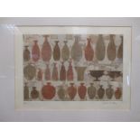 Valerie Thornton (British, 1931–1991), Greek Pots, etching, signed lower right, no. 14/20, 61 x 44