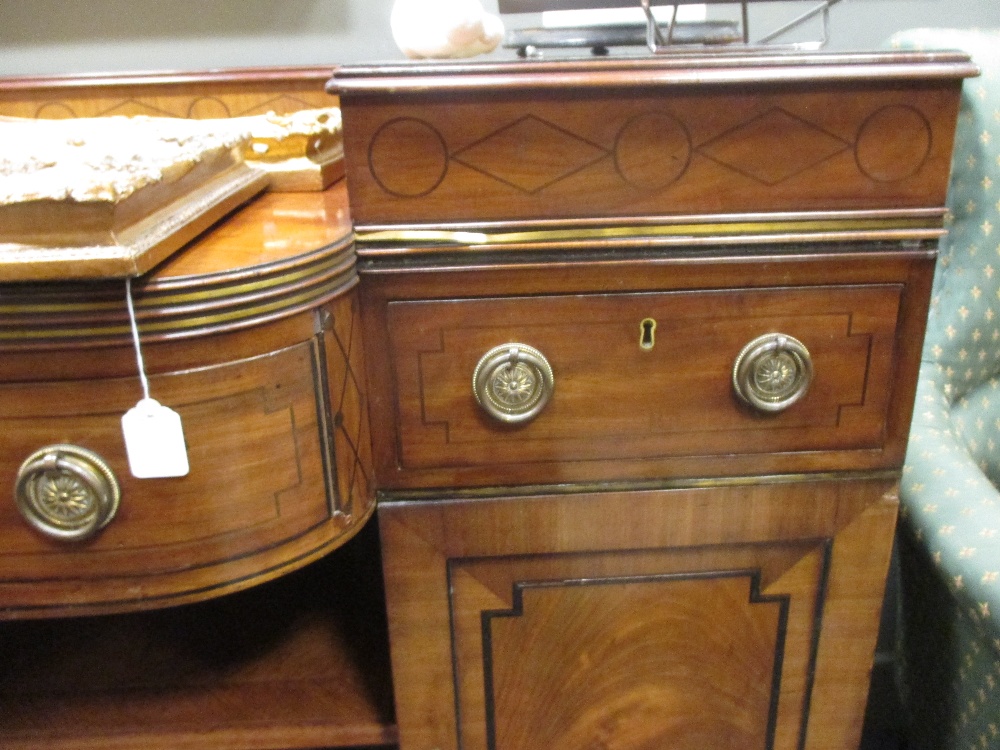 A Victorian mahogany pedestal sideboard 105 x 198 x 62c - Image 2 of 2