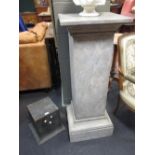 A tall plinth, 106cm high and another smaller (2)