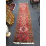 Two modern Persian red ground runners, 290 x 69cm and 204 x 68cm(2)