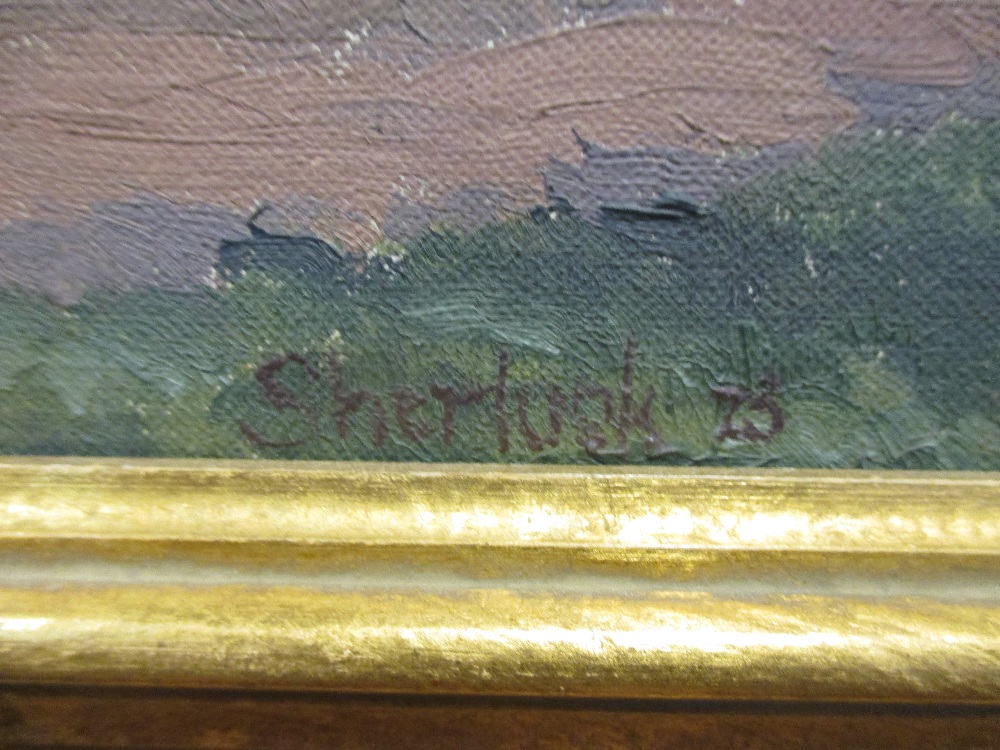 Marjorie Sherlock (1897-1973), Bottisham Lode, signed "Sherlock" lower left, oil on canvas, 44 x - Image 2 of 3