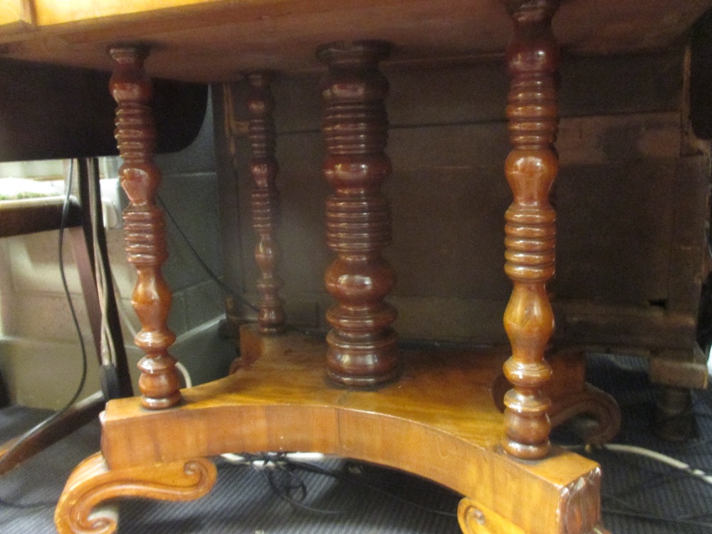 A William IV mahogany sofa table, 130cm wide when open - Image 4 of 5