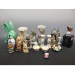 Miscellaneous ceramics to include a Sylvac rabbit , Franz porcelain humming bird vase etc