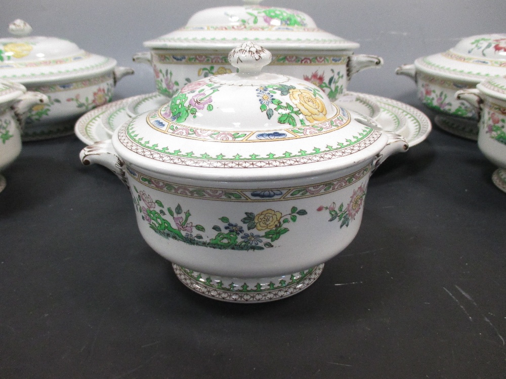 A Minton 'Boston Japan' pattern part dinner service, comprising 10 dinner plates, 10 dessert plates, - Image 2 of 4