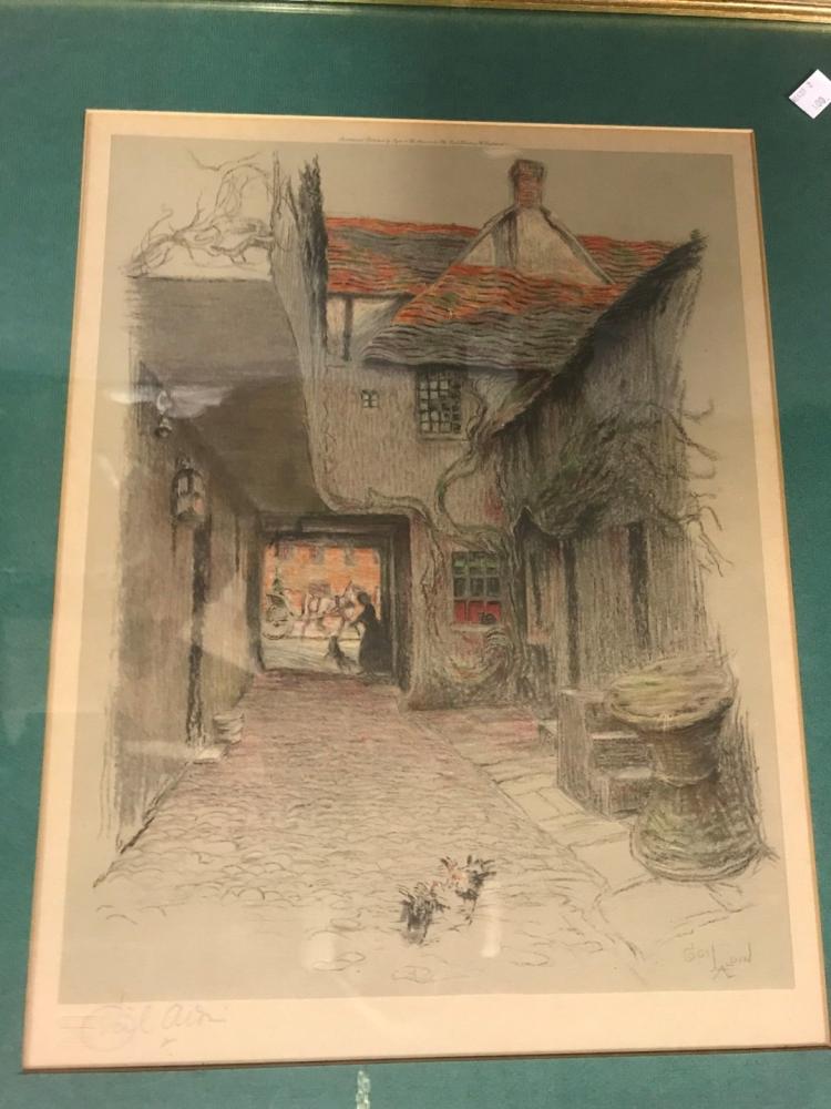 Cecil Aldin. Old English Inns, six colour prints published by Eyre and Spottiswoode, each signed - Image 2 of 6