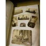 A photograph album, circa 1860s, mainly British scenery, few Royalty including Victoria and