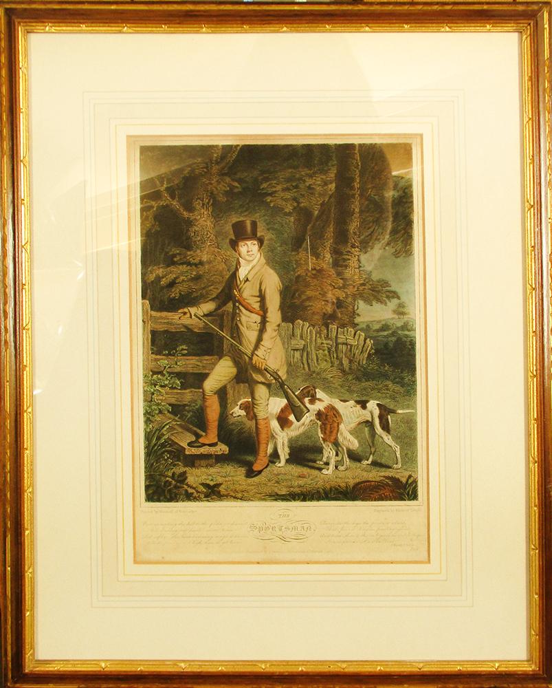 R J Hamerton 'J. Ward, Huntsman to the Cambridgeshire Hounds on Forester' coloured lithograph by Day