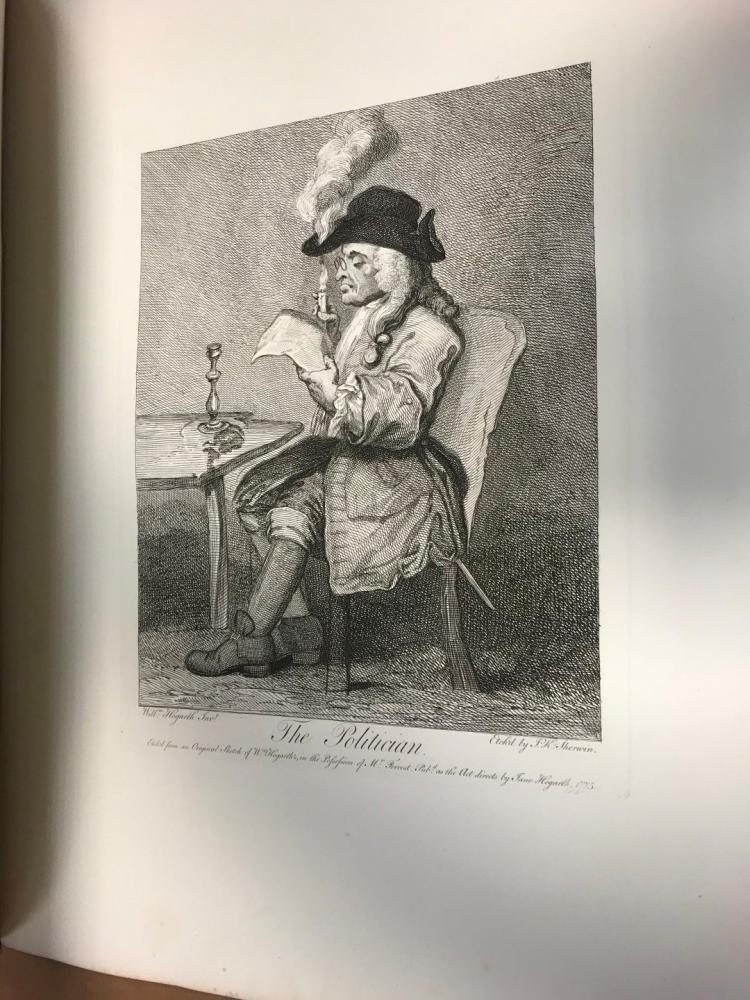 Hogarth and Gillray. Six 19th century leaves of Gillray cartoons, a few with later hand colour - Image 3 of 3