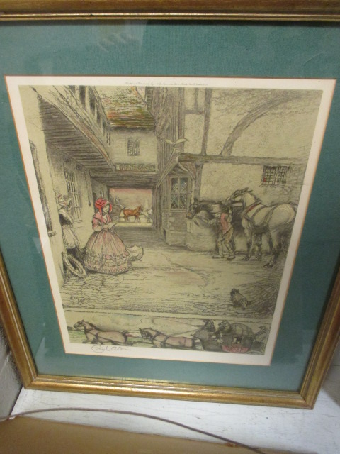 Cecil Aldin. Old English Inns, six colour prints published by Eyre and Spottiswoode, each signed - Image 6 of 6